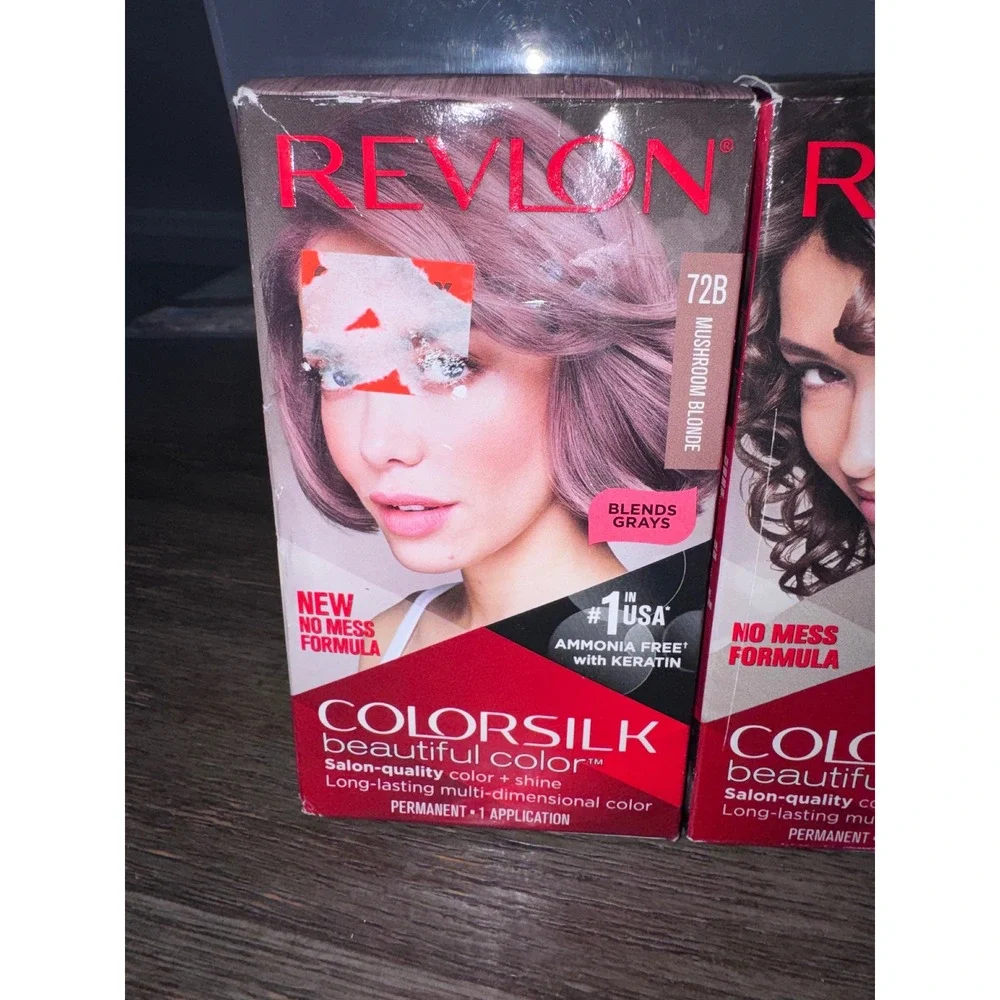 Revlon ColorSilk Hair Color Lotof3 72B Mushroom Blonde & 30 Dark Brown Permanent